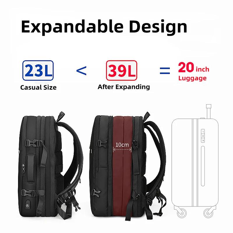 Mark Ryden-Sac à dos pour ordinateur portable 17 pouces pour homme, chargeur USB, multicouche, sac d