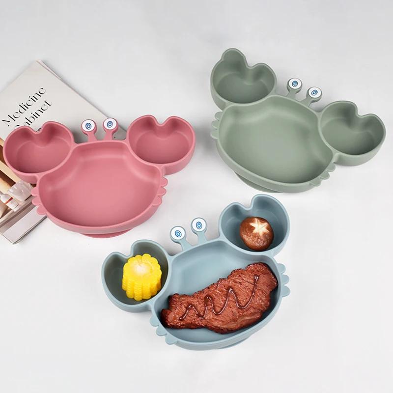 Ensemble assiettes silicone enfants 10 pièces aspiration anti-chute bol entraînement alimentation fourchette cuillère