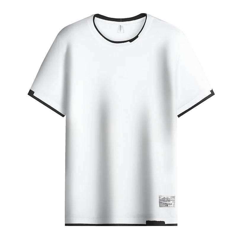 FGKKS 2024 T-shirt style décontracté pour hommes pur coton respirant mode à manches courtes concepti