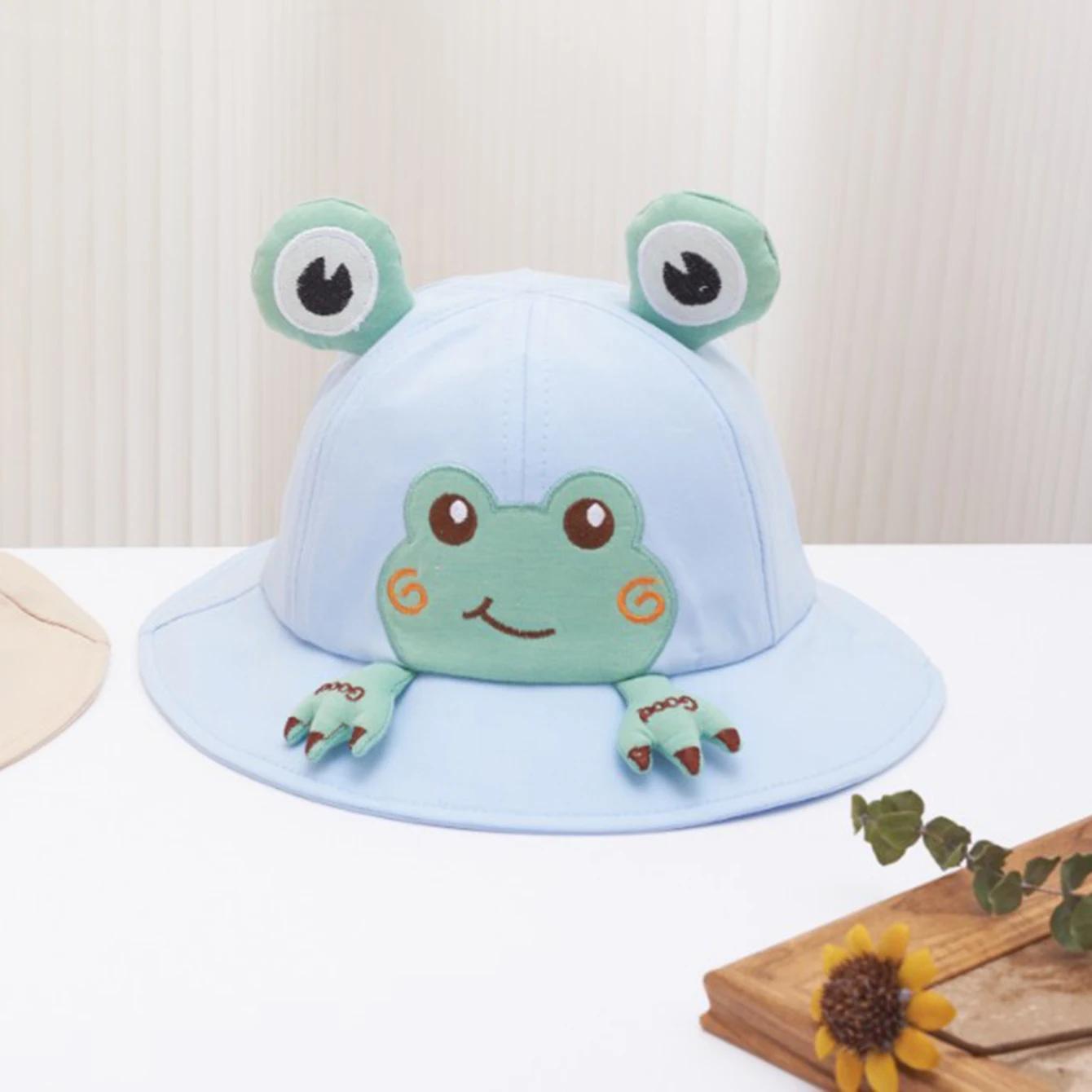 Chapeau de bébé petite grenouille mignon pour la protection solaire, chapeau de pêcheur pour enfants