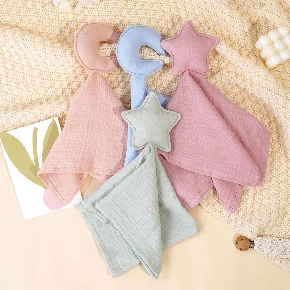 Couverture confortable en mousseline de coton pour bébé, poupée de chat mignon pour nourrissons et e