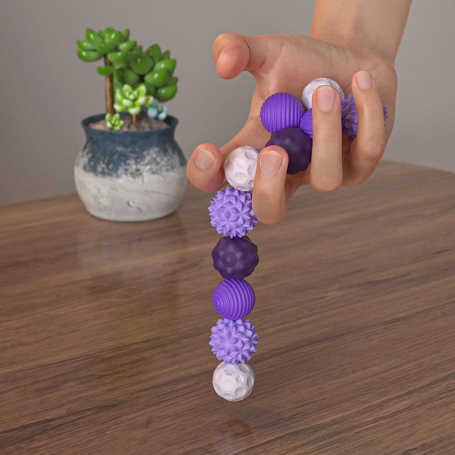 Boules sensorielles magnétiques en Silicone, jouet Fidget, balles d'inquiétude, autisme, apaisant, j