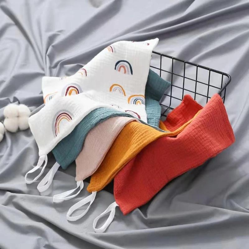 Lingettes carrées en coton pour bébé, 5 pièces, lingettes pour le visage, lavage des mains, mouchoir