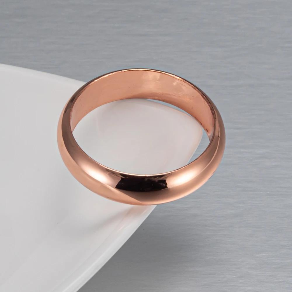 Bagues en cuivre pur Vinterly pour femmes et hommes, 6 mm de large, bijoux pour doigts, métal brilla