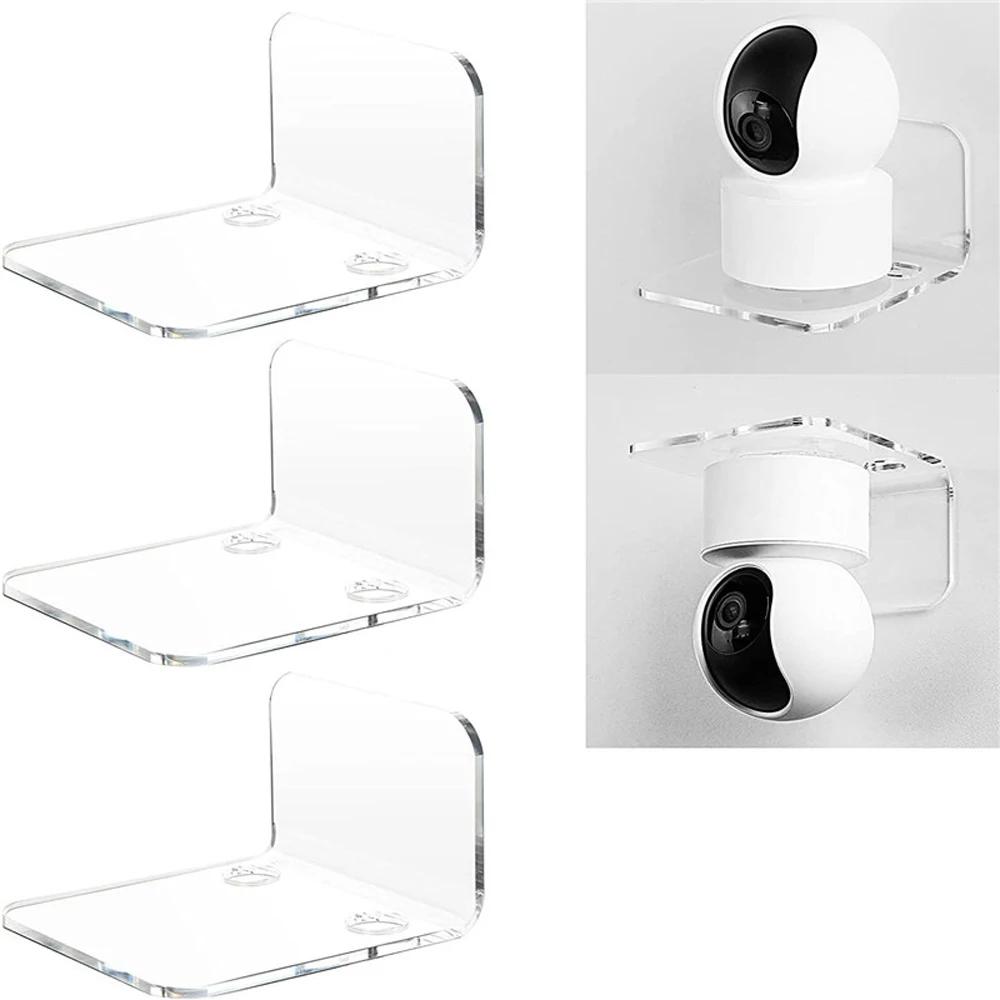 Étagère pour caméra de Surveillance, 3 pièces, support mural adhésif en acrylique, support de rangem