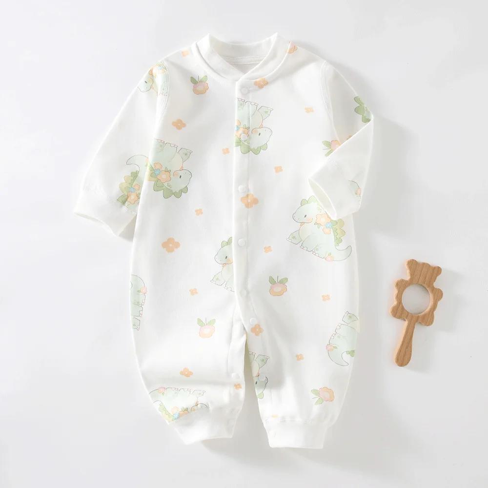 Vêtements d'automne pour bébé, 100 coton, sous-vêtements pour nouveau-né, barboteuse à manches longu