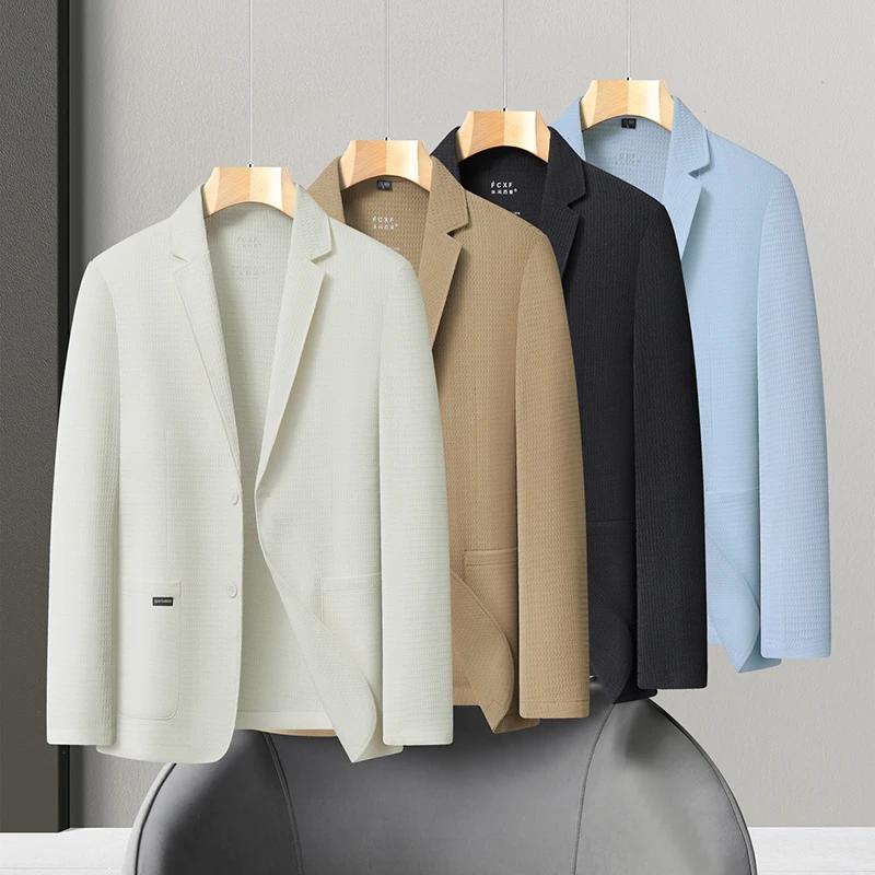 Veste formelle de protection solaire haut de gamme pour hommes, élégante et stylée, chemise décontra