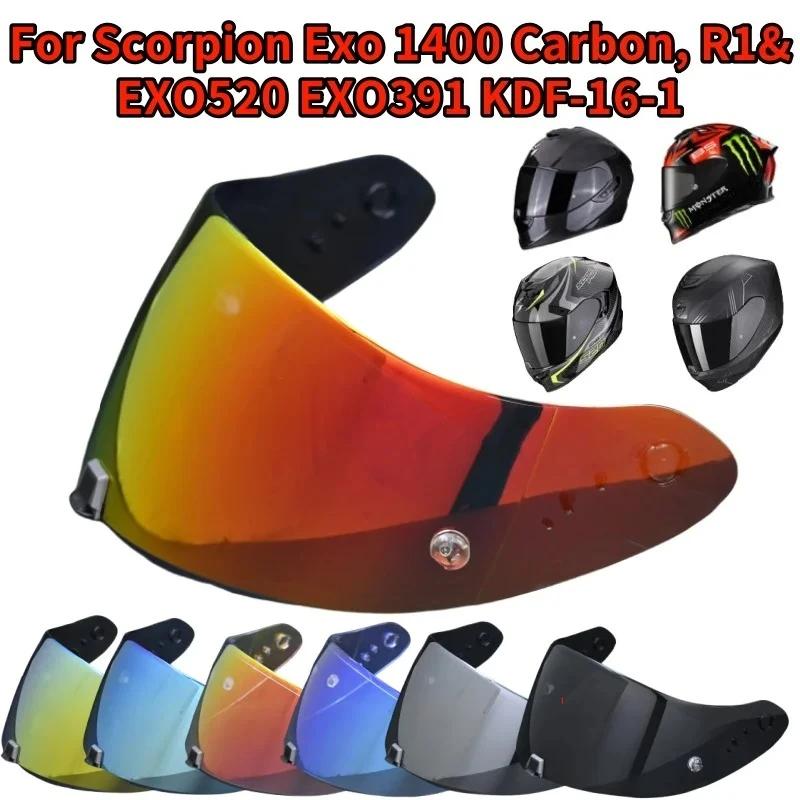 Visière de casque pour Scorpion Exo 1400 carbone, R1 et EXO 520 391, visière de casque de moto plaqu
