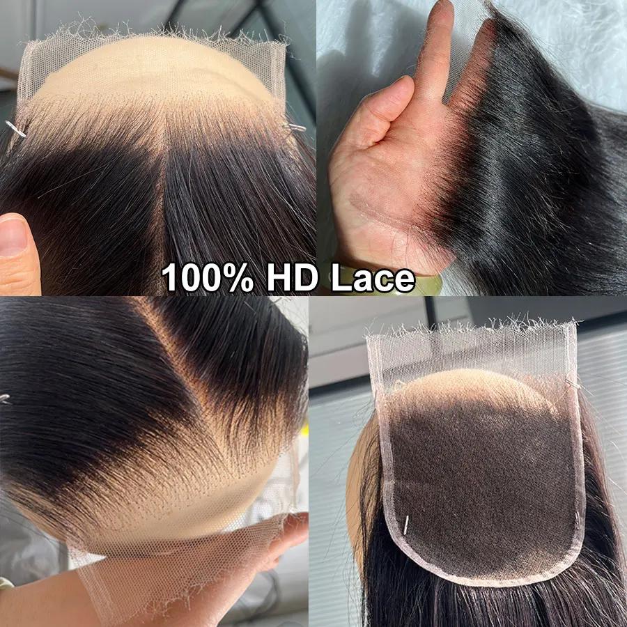 Skinlike HD dentelle frontale 13X4 13X6 fermetures de cheveux humains pré plumé Invisible HD dentell
