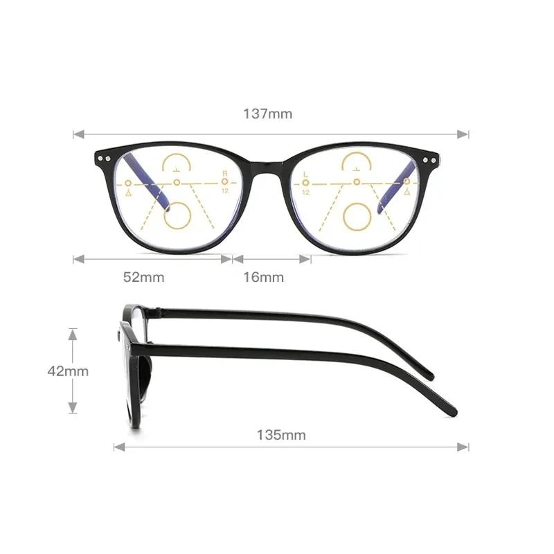 Lunettes de lecture multifocales progressives 3 en 1 pour femmes, faciles à regarder de loin et de p