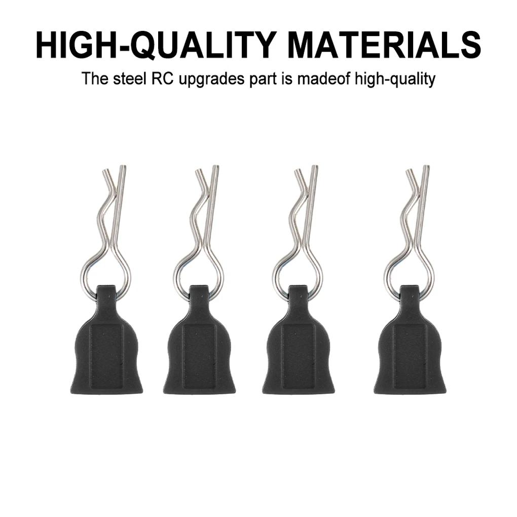 Coque de voiture en métal de type R, 4/12 pièces, Clips fixes, broche avec languette pour Axial SCX1