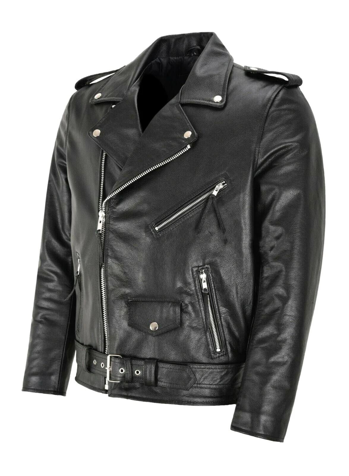 Veste de moto en cuir PU pour hommes, manteau Slim Fit, mode