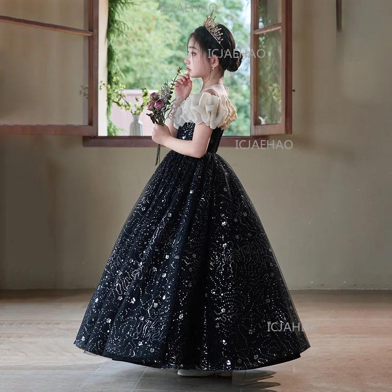 Robe de soirée formelle de princesse pour filles, idéale pour les fêtes d'anniversaire, les concours