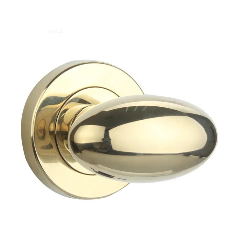 Poignée de porte ovale en forme d'œuf, superbe, sans corps de serrure, en alliage de zinc, 4 couleur