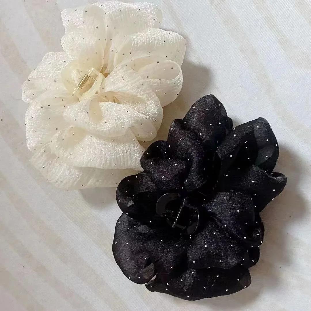 Pinces à cheveux avec nœud en maille pour femmes, accessoires pour cheveux féminins, ornement de che