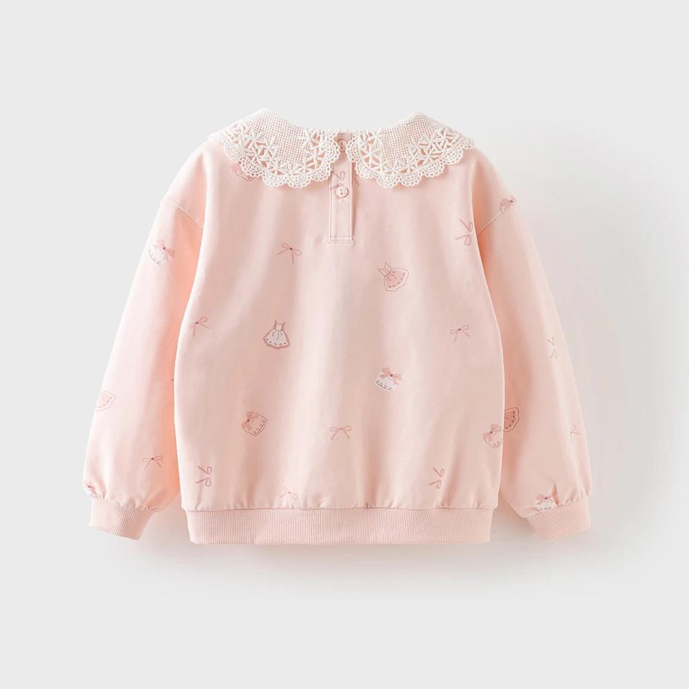 Dave Bella filles à manches longues pull sweat enfants mignon manteau à capuche automne printemps en