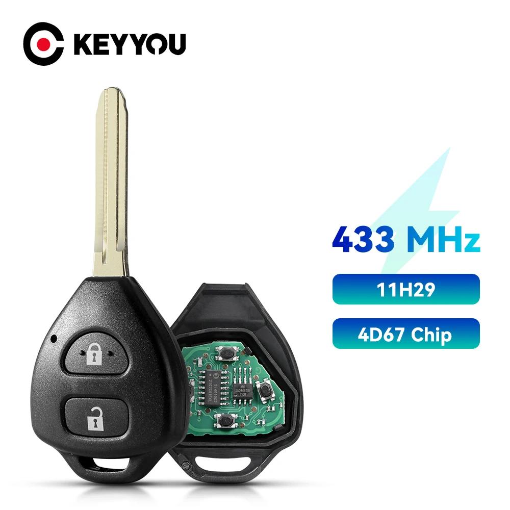 EllYYOU-Clé de voiture à distance intelligente à 2 boutons, 433MHz, puce ID67, 11H29, Toyota RAV4, C