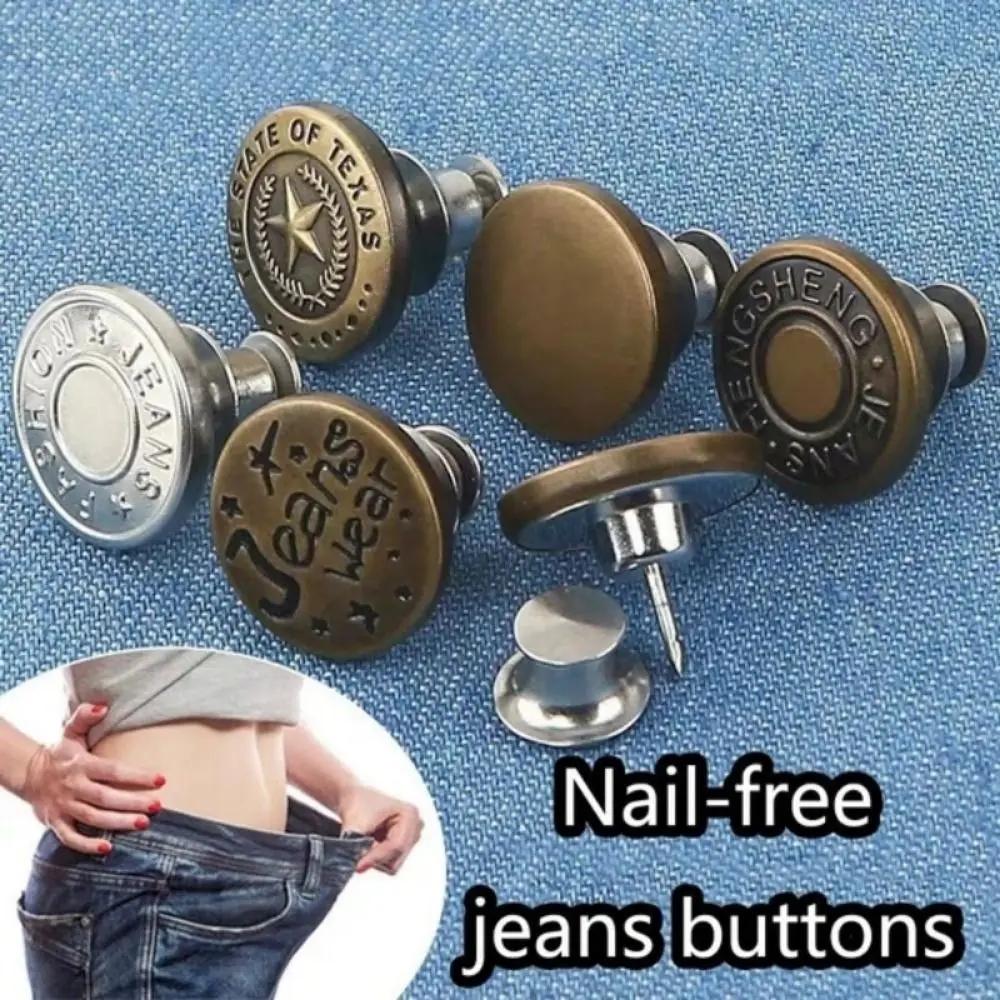 Lèvent de taille réglables sans clous pour jeans, extensions de taille, poignées amovibles, vêtement