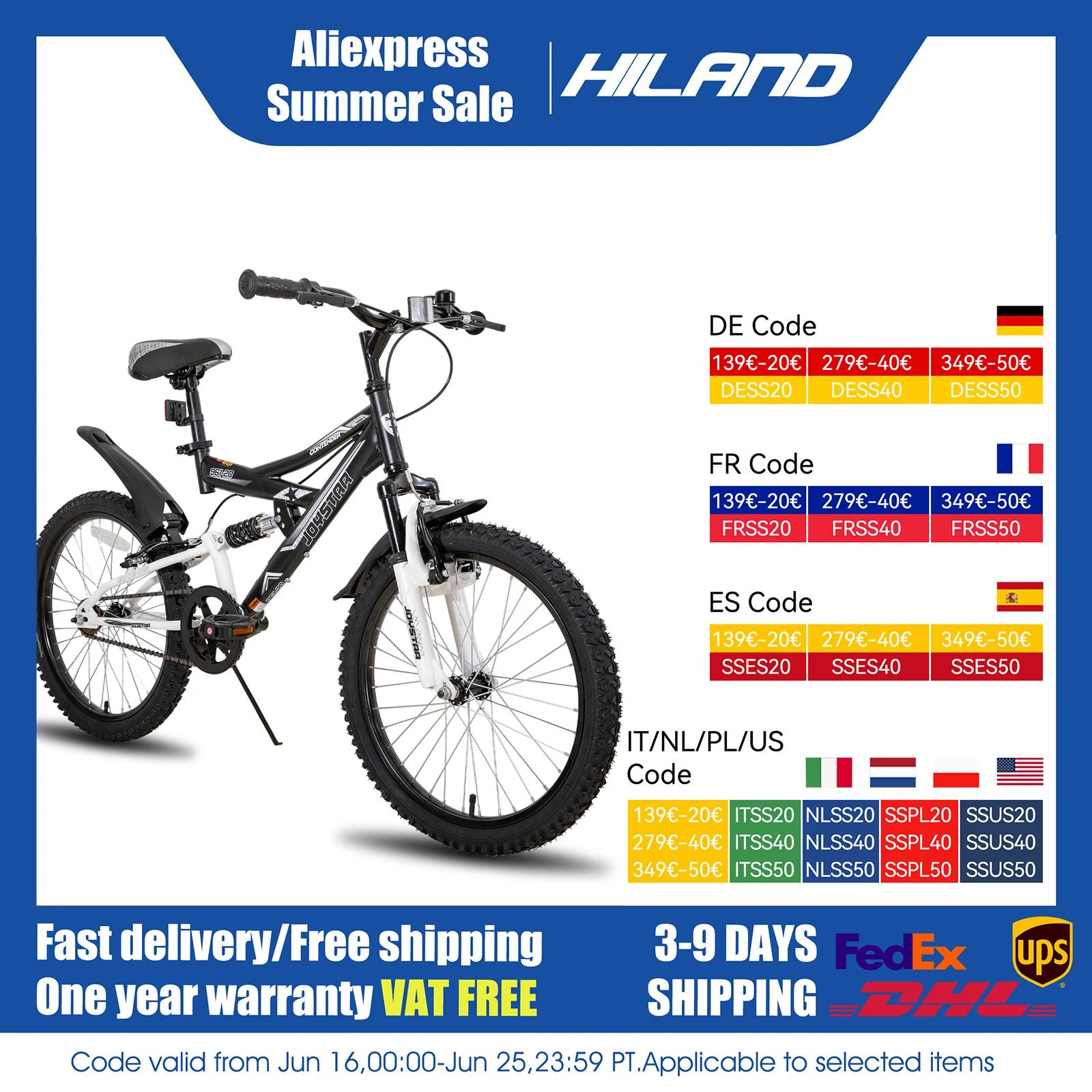 JOYSTAR Vélo pour enfants de 20 pouces pour enfants âgés de 5 à 13 ans, vélo de montagne pour enfant