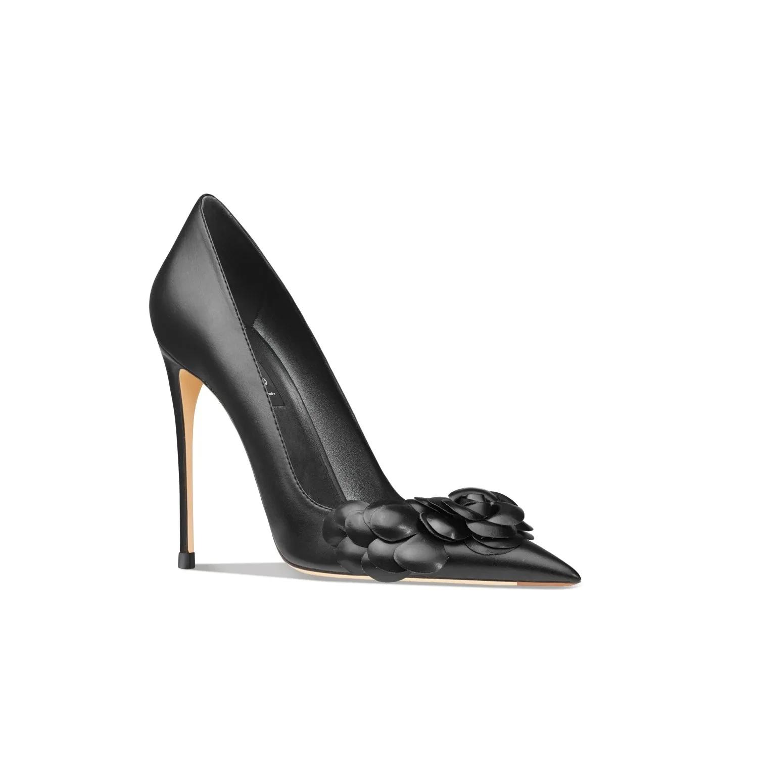 Nouvelles Chaussures à Talons Hauts Pointus Classiques pour Femmes 2026, Grandes Fleurs, Confortable