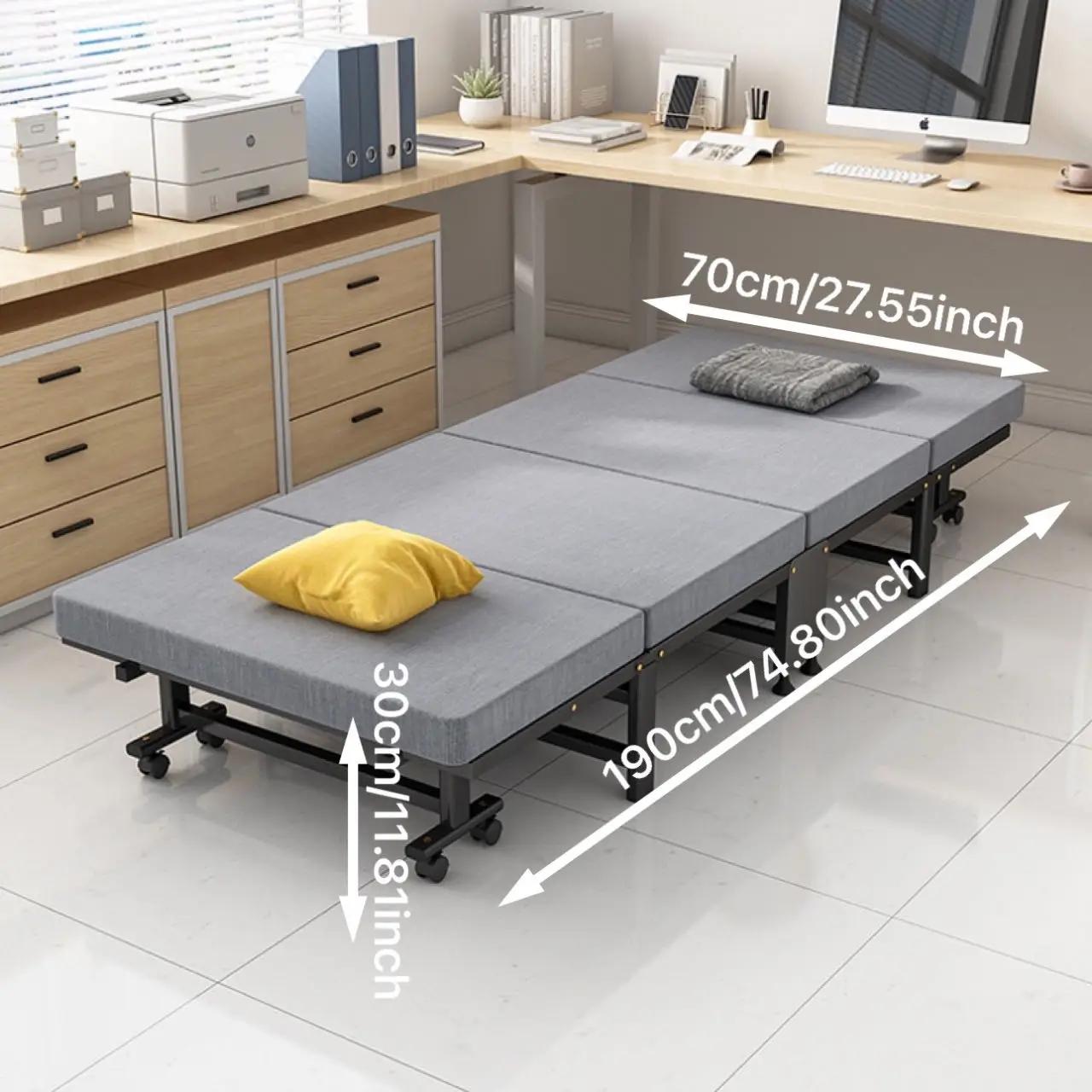 Lit simple pliant de luxe, planche dure, épaissi, 60% de réduction, bureau, pause déjeuner