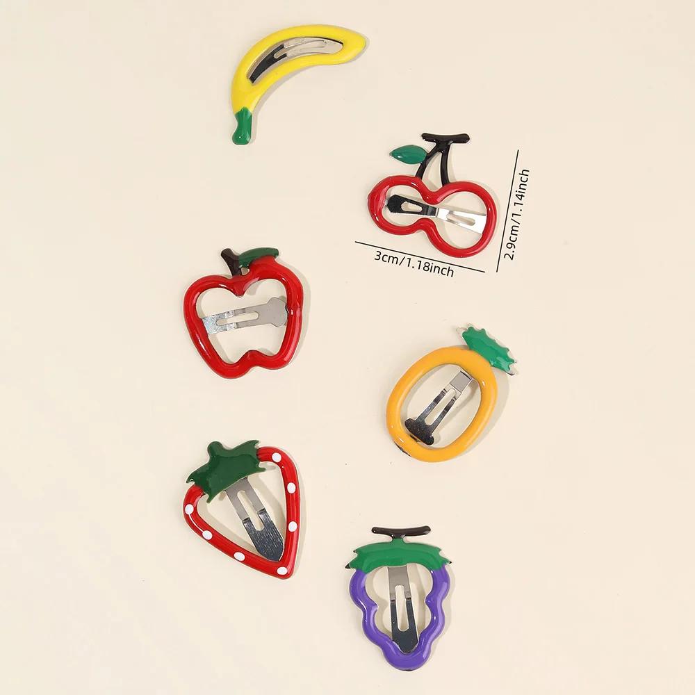 10 pièces/ensemble chaud mignon filles cheveux accessoires fruits BB pinces à cheveux côté fraise ép