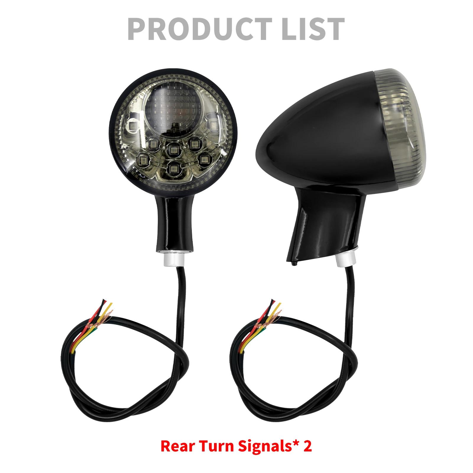 Clignotant LED pour motos, indicateur de freinage arrière, pour Harley Sportster XL1200 883 Iron qua