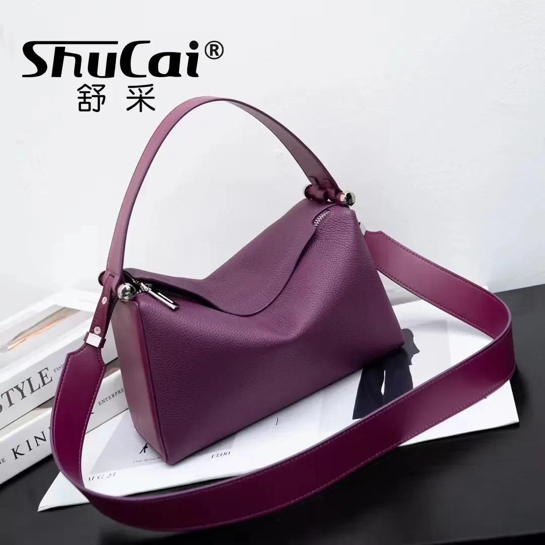 Sac à ati elles en cuir de vachette pour femme, cuir véritable, couche de tête, sac à bandoulière Bo