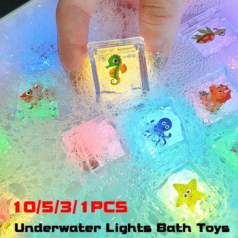Jouets de bain pour bébé, baignoire lumineuse LED, lumières sous-marines colorées changeantes, jouet