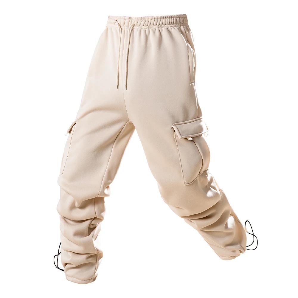 Viser de jogging multi-poches pour hommes, pantalons de survêtement longs, pantalons de fitness, pro