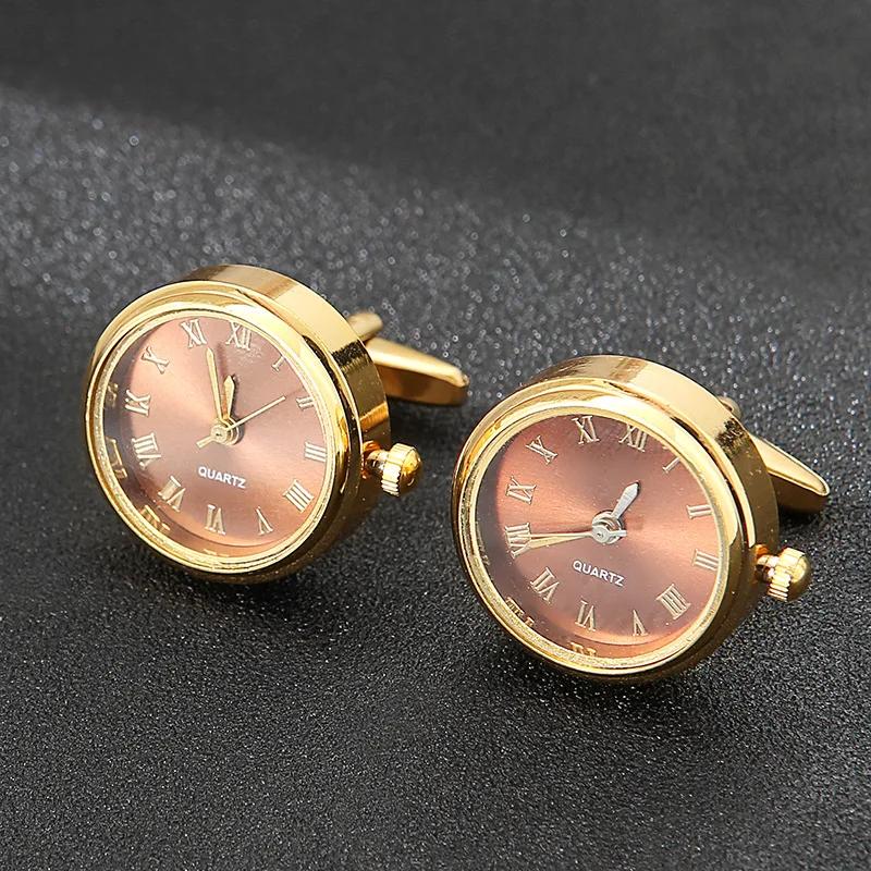Boutons de manchette de montre pour hommes, chemises de cou, boucle de luxe, Business fonctionnelle,