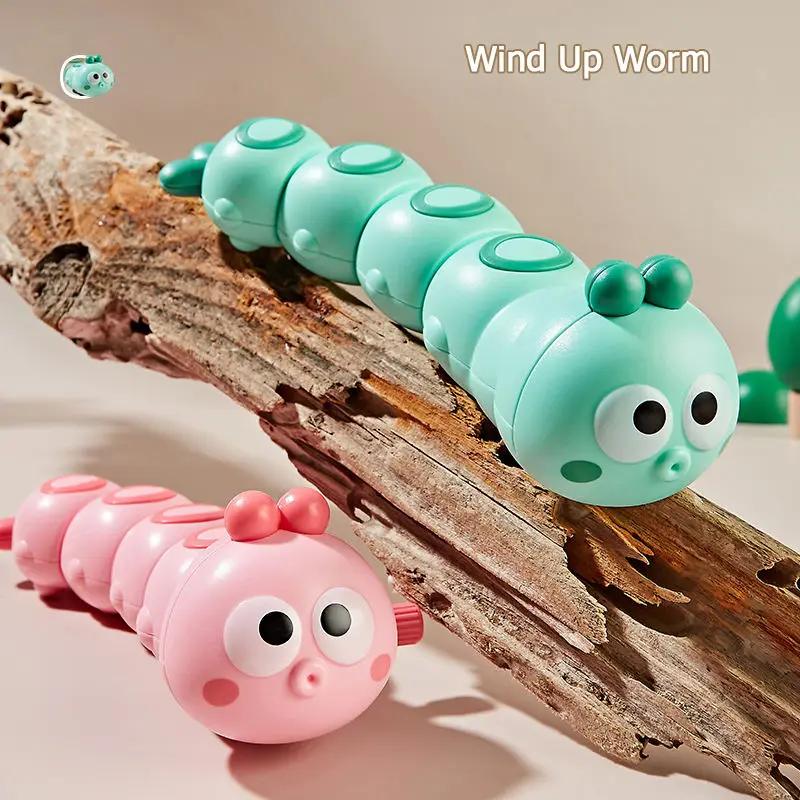 Animaux colorés amusants, ver, Reptile, horloge, jouet rampant, balançoire rocheuse, jouet à remonte