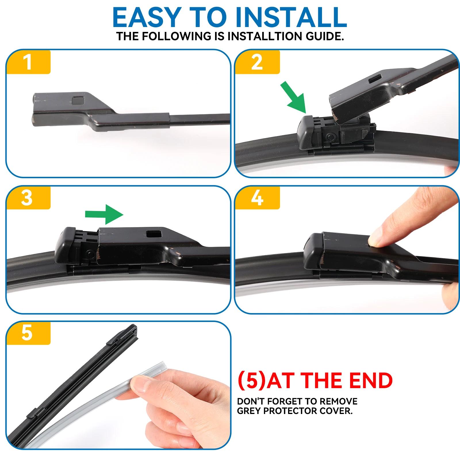Erick's – jeu de balais d'essuie-glace avant et arrière, pour Hyundai I30 2007 – 2010, brosses de pl
