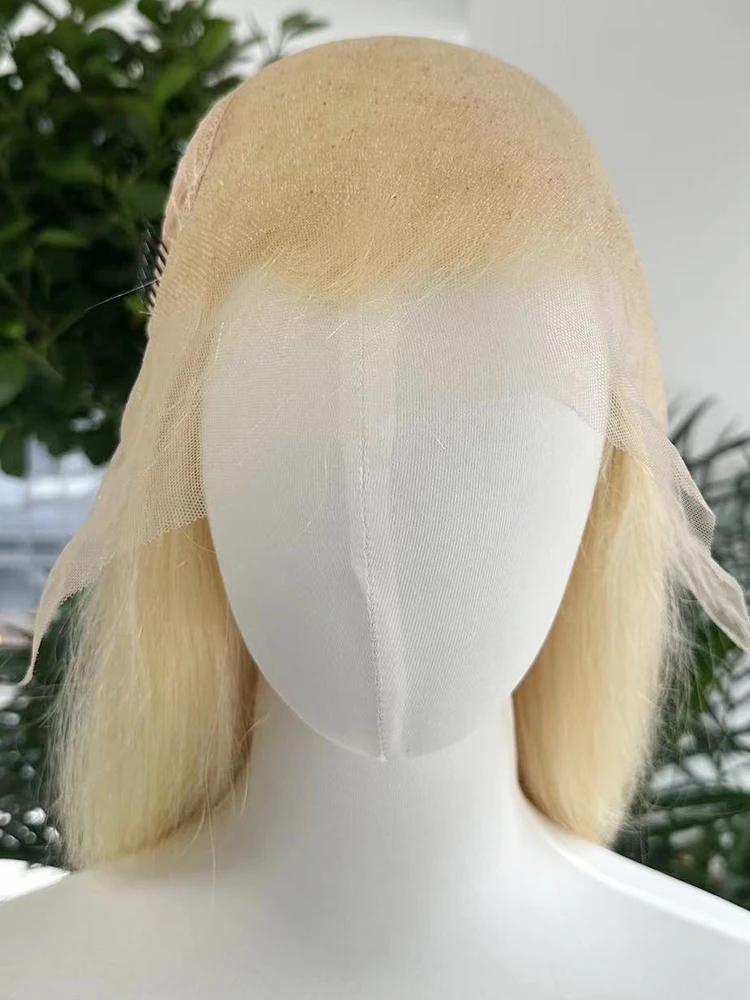 Perruque Lace Wig naturelle lisse blond 613, 13x6, 13x6, densité 180%, haute qualité, pour femmes