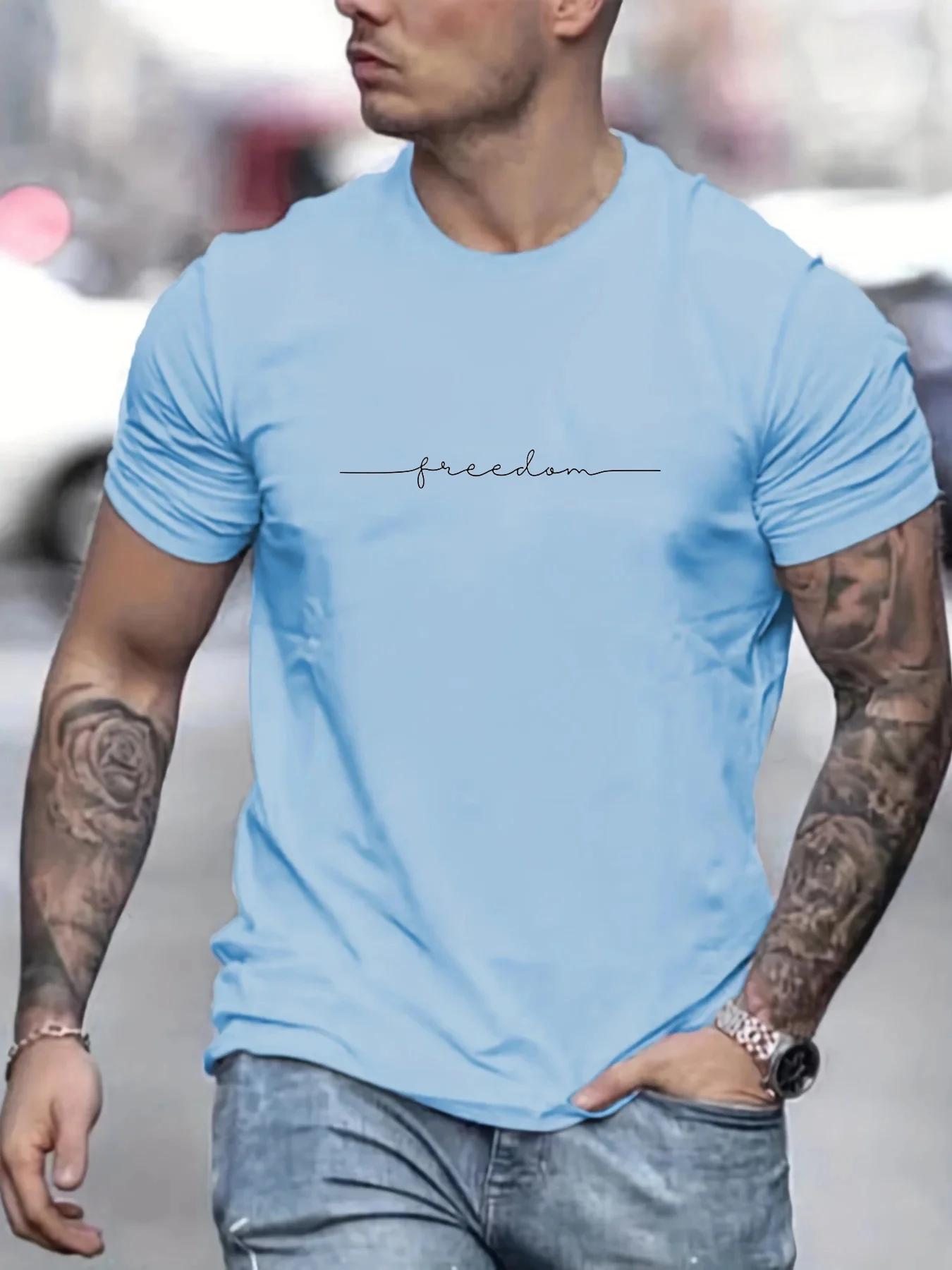T-shirt manches courtes col rond homme, ample, 100% coton, imprimé Graphi, décontracté, coupe cintré
