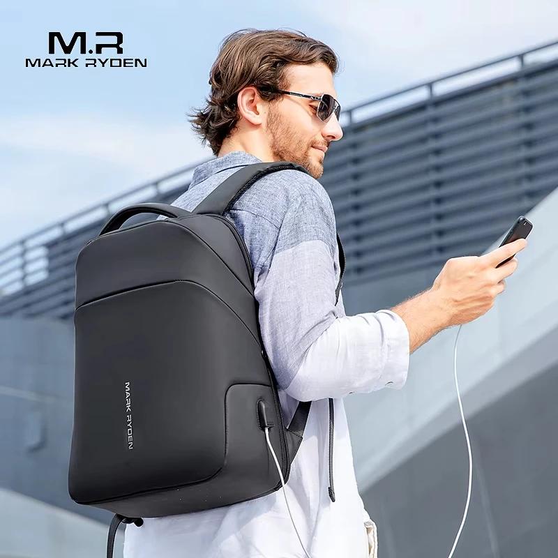 Mark Ryden Anti-vol mode hommes sac à dos multifonctionnel étanche 15.6 pouces pochette d'ordinateur
