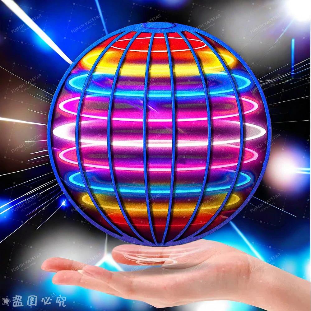 Flying Ball Globe cosmique LED couleur contrôlée à la main pour enfants 360 °   Boule de suspension 