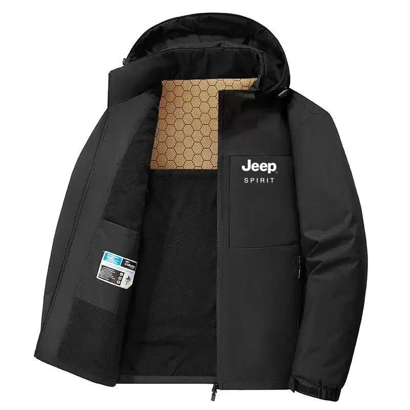 Veste chaude doublée polaire de haute qualité Jeep 2026, idéale pour le cyclisme en extérieur, le ca