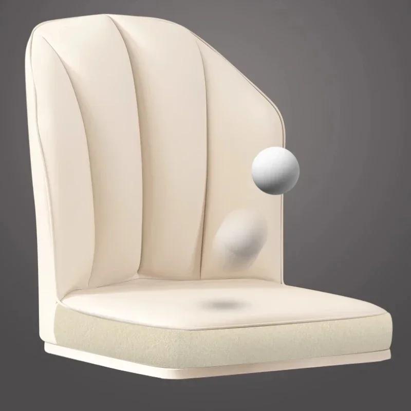 Chaise de salle à manger nordique crème – Chaise longue design minimaliste, meubles de salon et de s