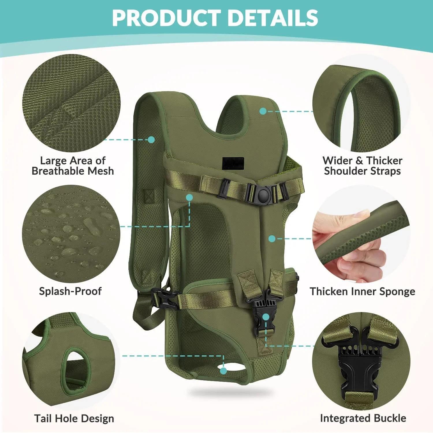 Sac à dos de transport pour animaux de compagnie, pour chiens et chats, éponge épaisse, avant pour a