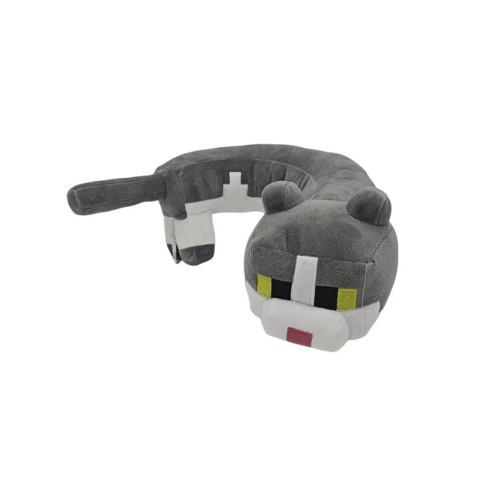 Poupée chat en peluche grise en forme de U, cadeau pour enfants