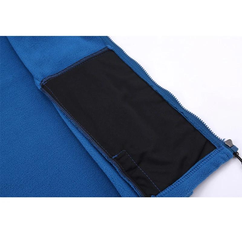Veste polaire douce avec poches Manteau léger à fermeture éclair complète pour loisirs en plein air