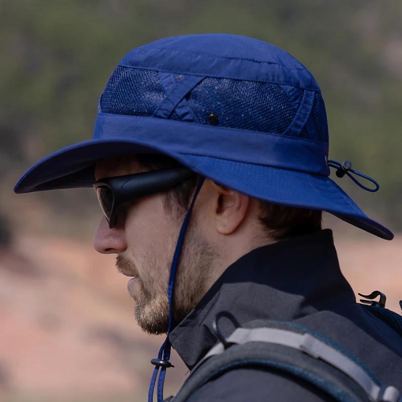 Xinbaoguan 100% Nylon printemps/été grands avant-toit respirant parasol chapeau de pêcheur hommes cr