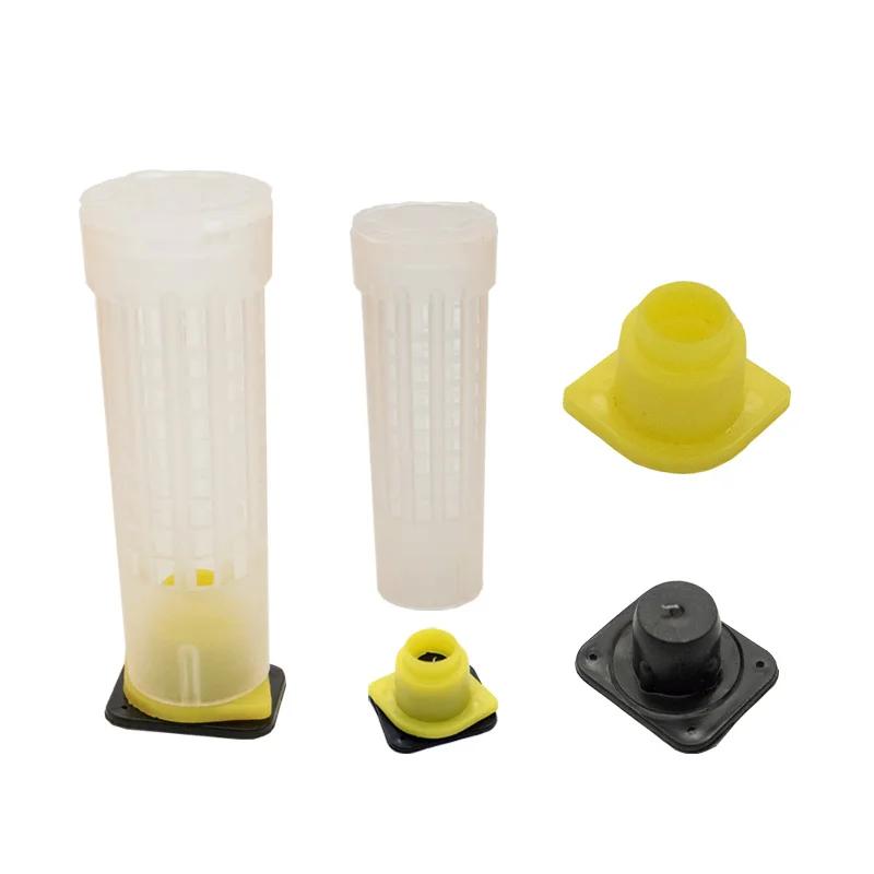 50 pièces Nicot abeille cheveux rouleau reine Cages en plastique protection scellé cellule couvertur
