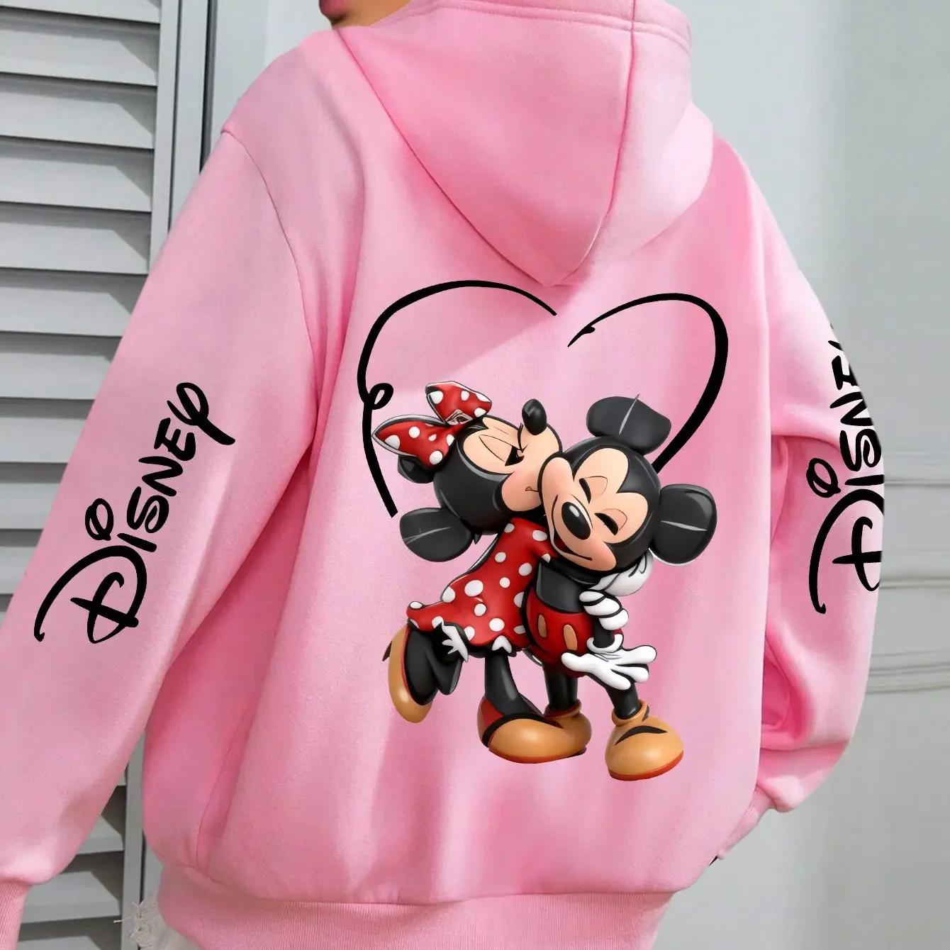 Disney - Sweat-shirt à capuche confortable Mickey et Minnie