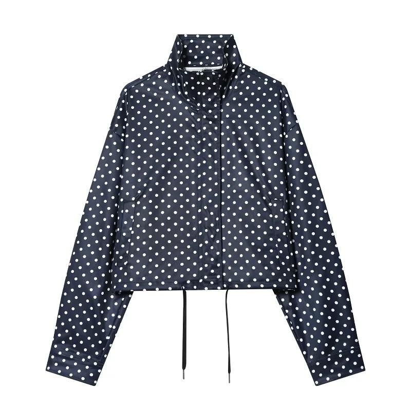 MUJER à pois Bomber vestes pour femmes surdimensionné Demi-saison veste pour femmes mode hiver mante