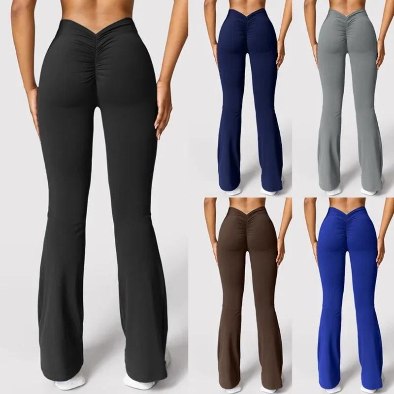 Mode Micro corne Leggings femmes v-back taille pantalons de sport taille haute Push Up fesses pantal