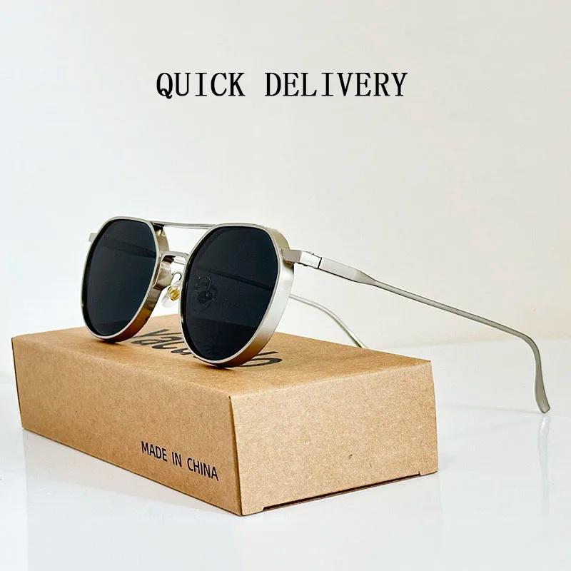 Lunettes De soleil ovales pour hommes 2024 lunettes De mode Vintage lunettes De soleil De créateur f