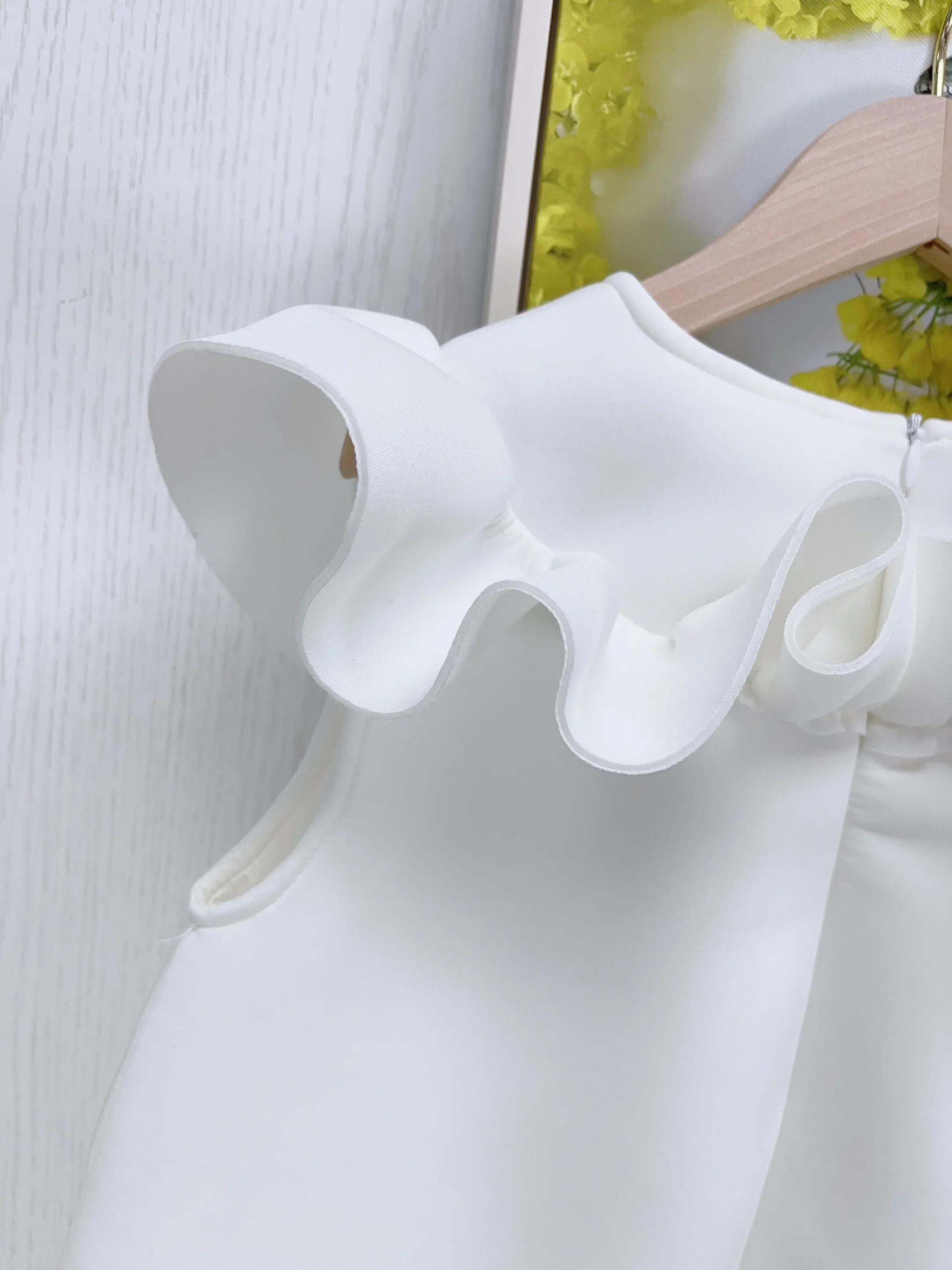 Fille été nouvelle robe sans manches volants princesse mariage luxe enfants mode vêtements bébé anni