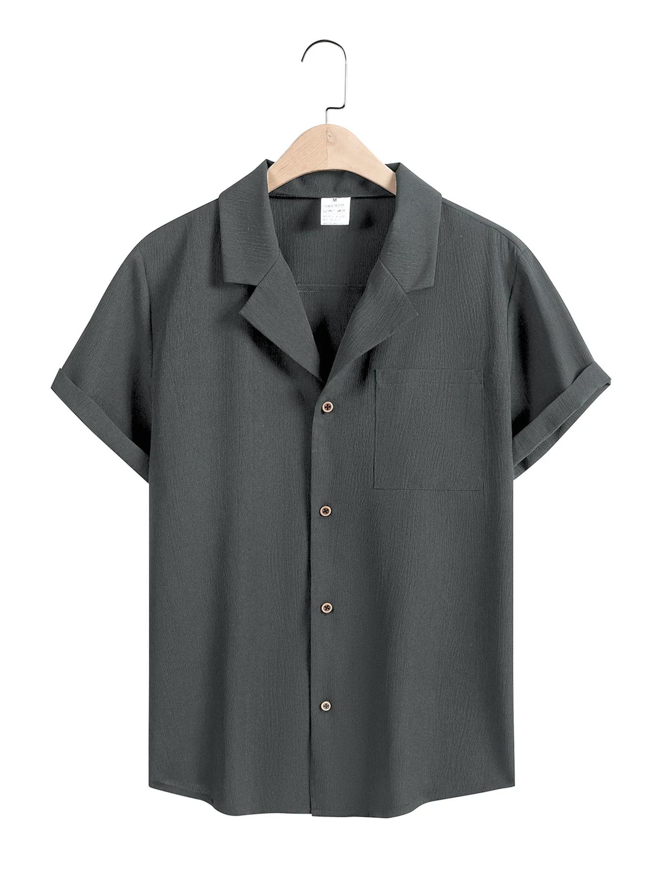 Chemises décontractées à manches courtes pour hommes, vêtements de rue de loisirs, chemises de coule